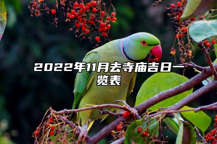 2022年11月去寺庙吉日一览表 选个好日子去寺庙