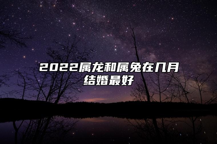 2022属龙和属兔在几月结婚最好 气势好转心态变好