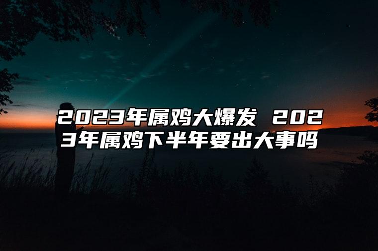 2023年屬雞大爆發 2023年屬雞下半年要出大事嗎