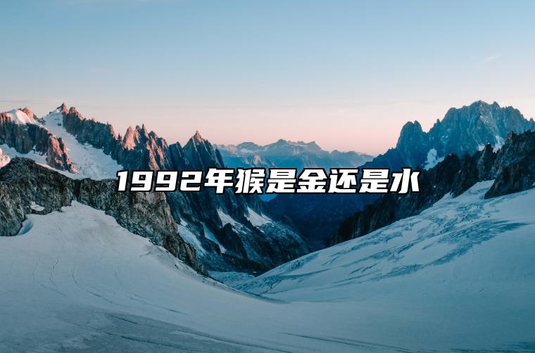 1992年猴是金还是水 92年属猴为什么说金命水猴