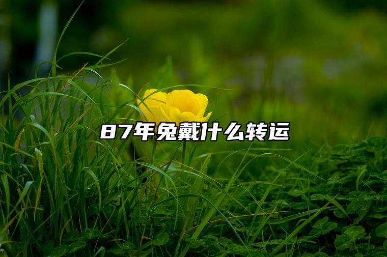 87年兔戴什么转运 佩戴本命佛则事业腾飞