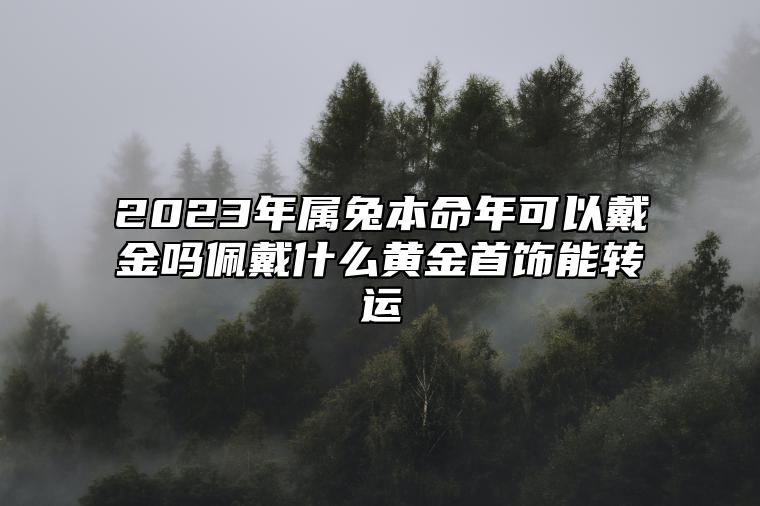 2023年属兔本命年可以戴金吗？佩戴什么黄金首饰能转运？