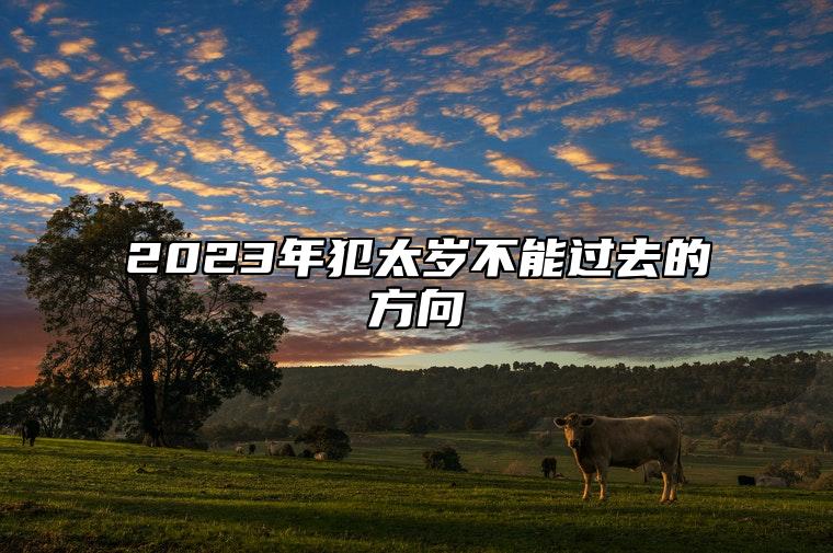 2023年犯太岁不能过去的方向 流年地支方位正西方