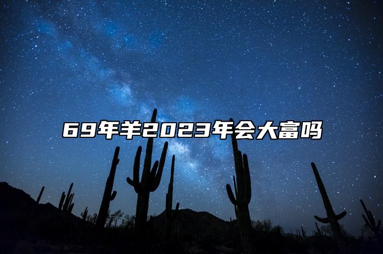 69年羊2023年会大富吗 69年属羊人2023财运怎么样