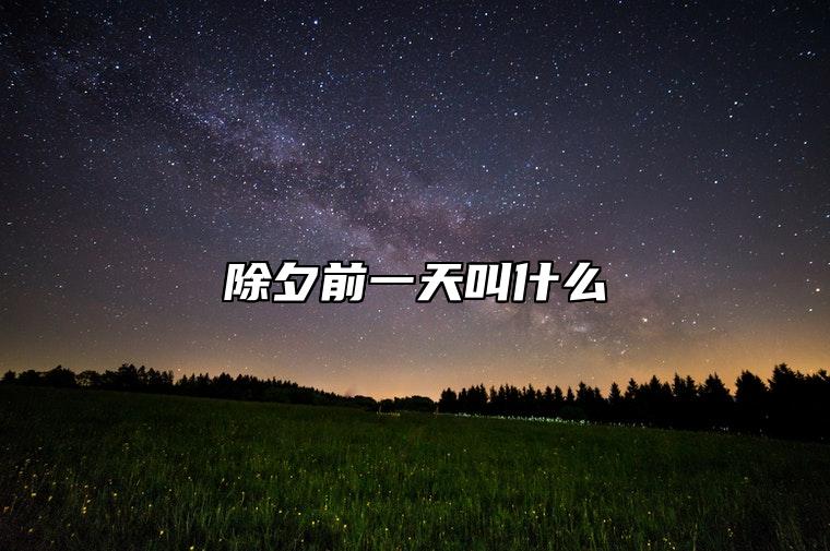 除夕前一天叫什么 除夕可以放烟花吗