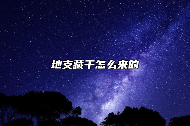 地支藏干怎么来的 地支藏干有什么用