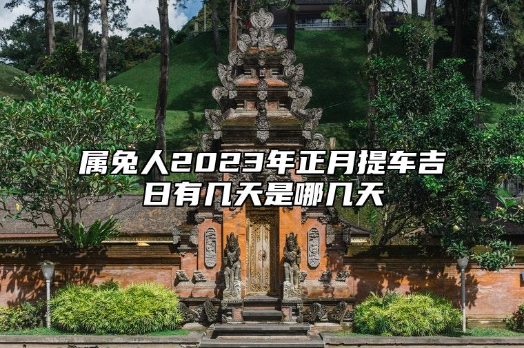 属兔人2023年正月提车吉日有几天？是哪几天？