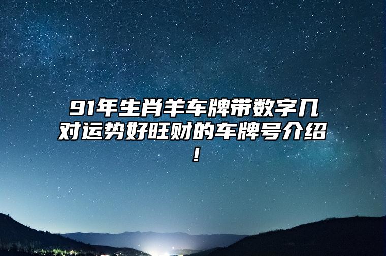 91年生肖羊车牌带数字几对运势好？旺财的车牌号介绍！