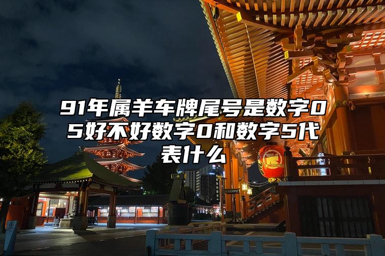 91年属羊车牌尾号是数字05好不好？数字0和数字5代表什么？