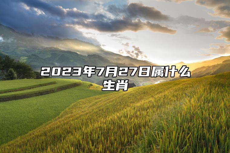 2023年7月27日属什么生肖 今日冲什么生肖 相刑 相合