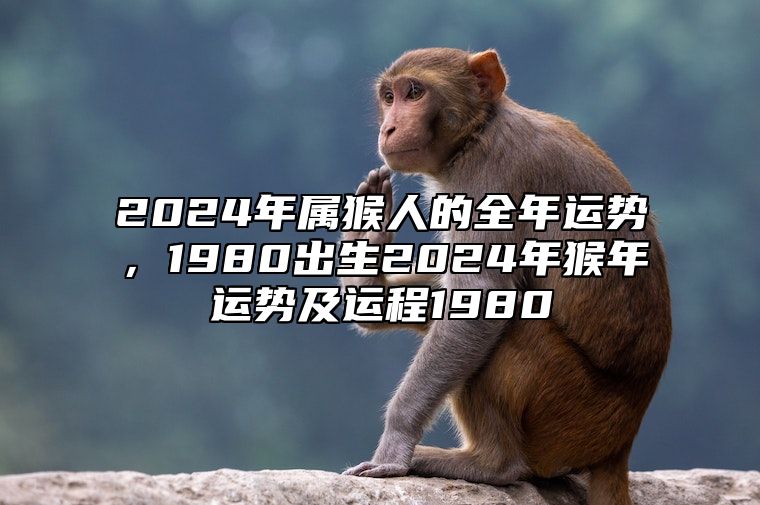 2024年属猴人的全年运势