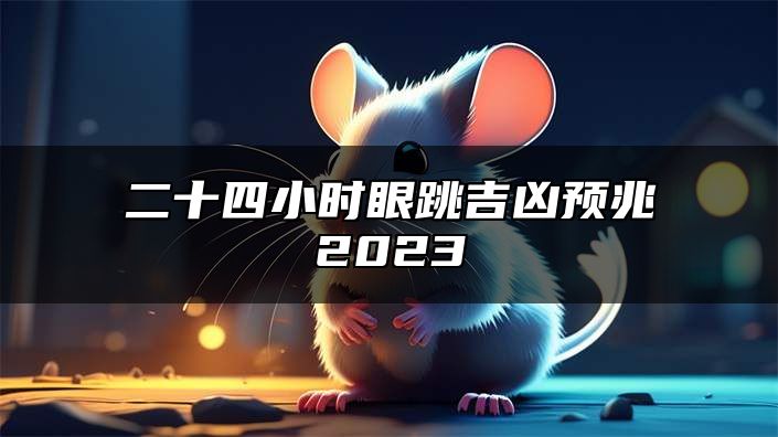 二十四小时眼跳吉凶预兆2023 女人右眼皮跳是吉还是凶