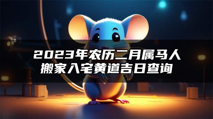 2023年农历二月属马人搬家入宅黄道吉日查询