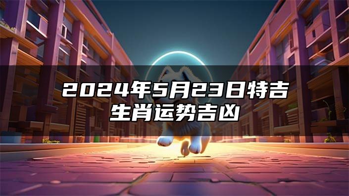 2024年5月23日特吉生肖运势吉凶