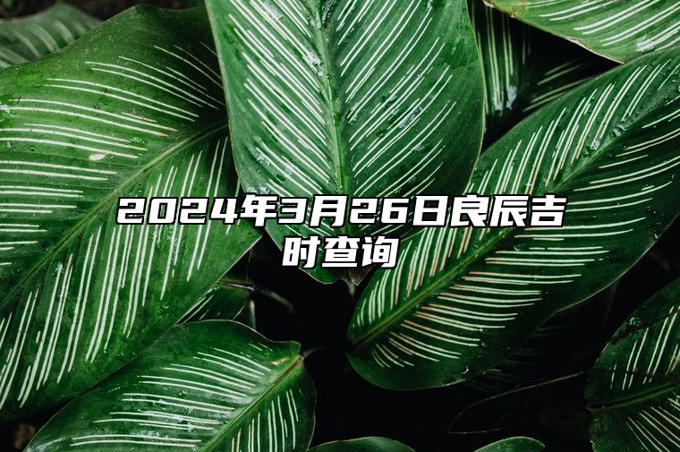 2024年3月26日良辰吉时查询