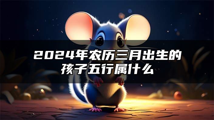 2024年农历三月出生的孩子五行属什么