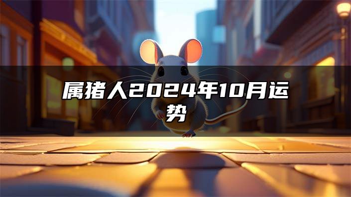 属猪人2024年10月运势 2024年属猪人十月运势