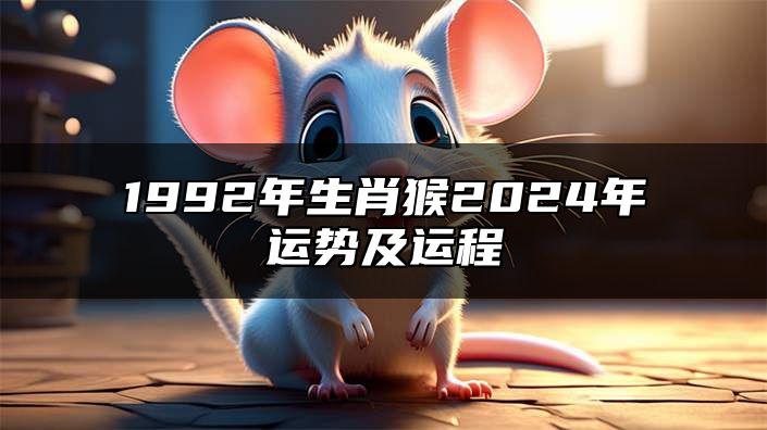 1992年生肖猴2024年运势及运程 2024年1992年属猴整体运势