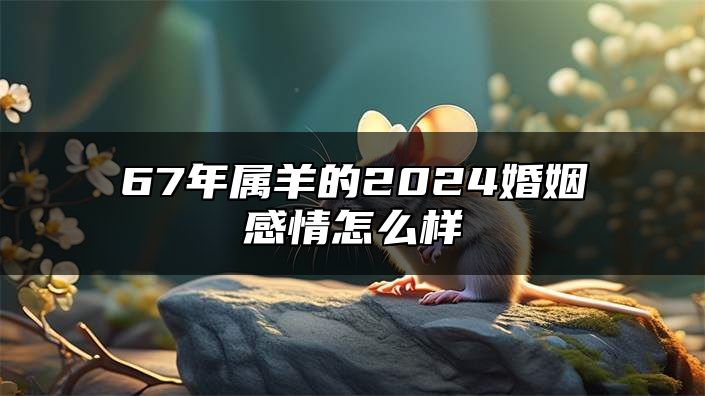 67年属羊的2024婚姻感情怎么样 如何催旺