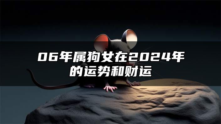 06年属狗女在2024年的运势和财运 06年属狗人在2024年每月运势