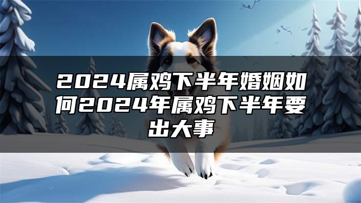 2024属鸡下半年婚姻如何？2024年属鸡下半年要出大事