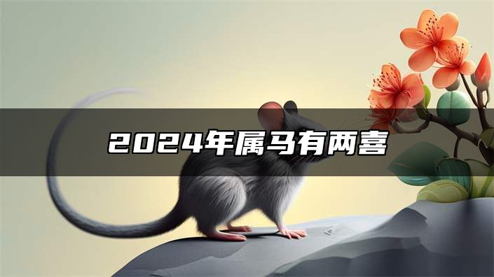 2024年属马有两喜 2024年属马吉星凶星是什么