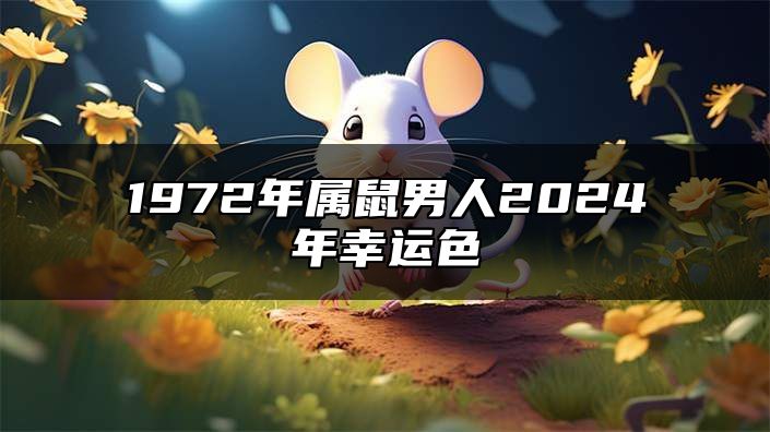 1972年属鼠男人2024年幸运色 属鼠男今年穿什么颜色衣服好