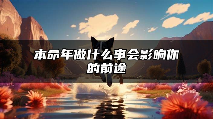 本命年做什么事会影响你的前途