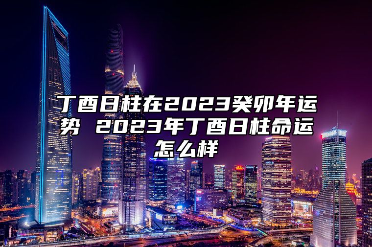 丁酉日柱在2023癸卯年运势 2023年丁酉日柱命运怎么样