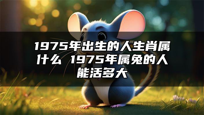 1975年出生的人生肖属什么 1975年属兔的人能活多大