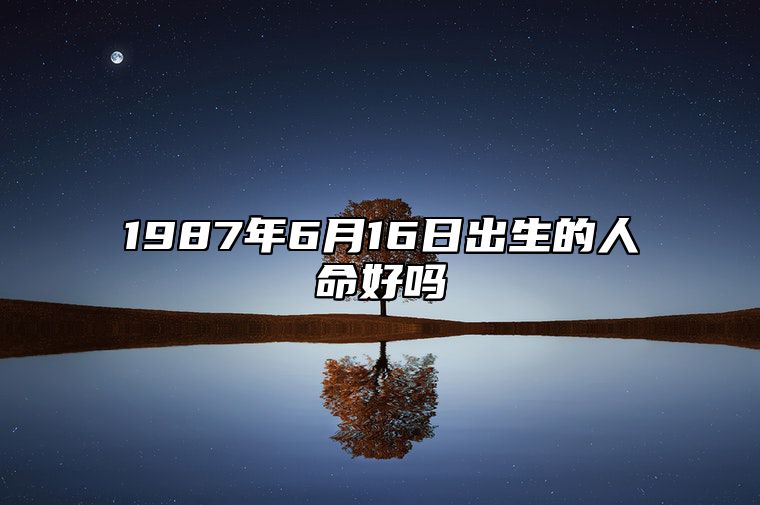 1987年6月16日出生的人命好吗 事业_感情详解