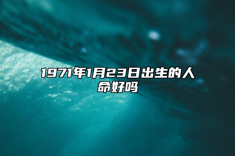 1971年1月23日出生的人命好吗 生辰八字运势查询