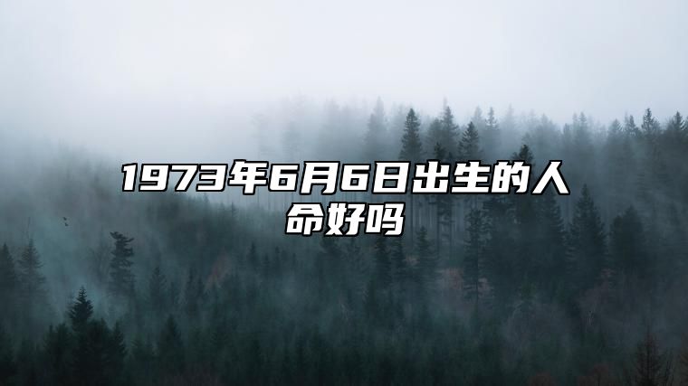 1973年6月6日出生的人命好吗 揭示性格特征与命运走向