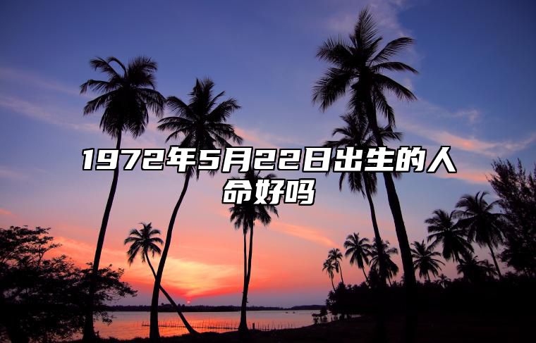 1972年5月22日出生的人命好吗 事业财运、感情婚姻、健康分析