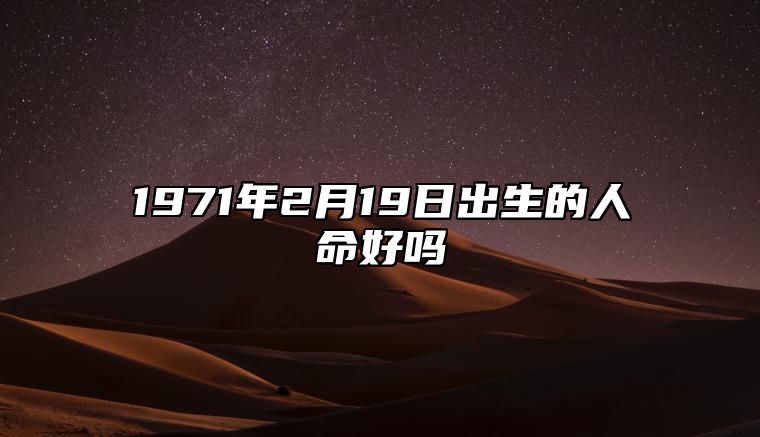 1971年2月19日出生的人命好吗 此日不同时辰八字运势分析