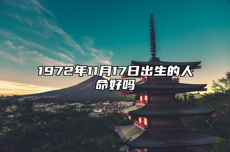 1972年11月17日出生的人命好吗 生辰八字、事业财运解析