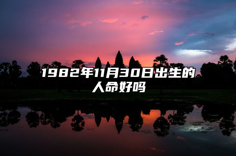 1982年11月30日出生的人命好吗 生辰八字分析