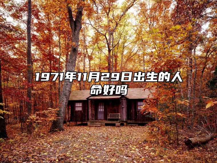 1971年11月29日出生的人命好吗 八字五行查询揭示命运