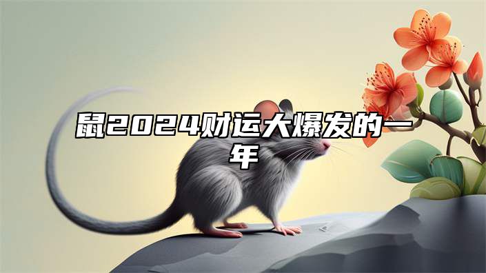 鼠2024财运大爆发的一年 鼠2024年的全年运势