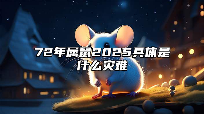 72年属鼠2025具体是什么灾难