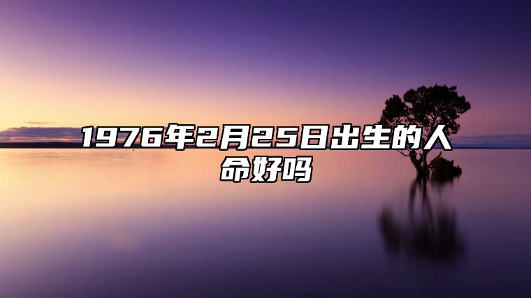 1976年2月25日出生的人命好吗 生辰八字运势查询