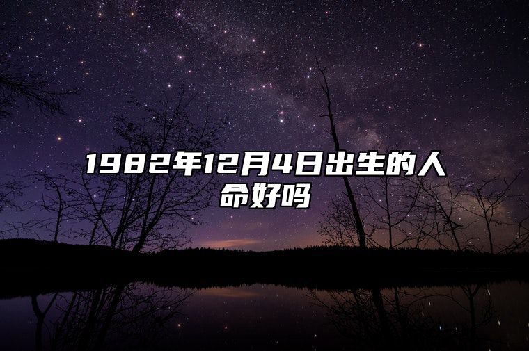 1982年12月4日出生的人命好吗 八字五行查询揭示命运