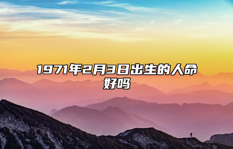 1971年2月3日出生的人命好吗 命运如何五行缺什么