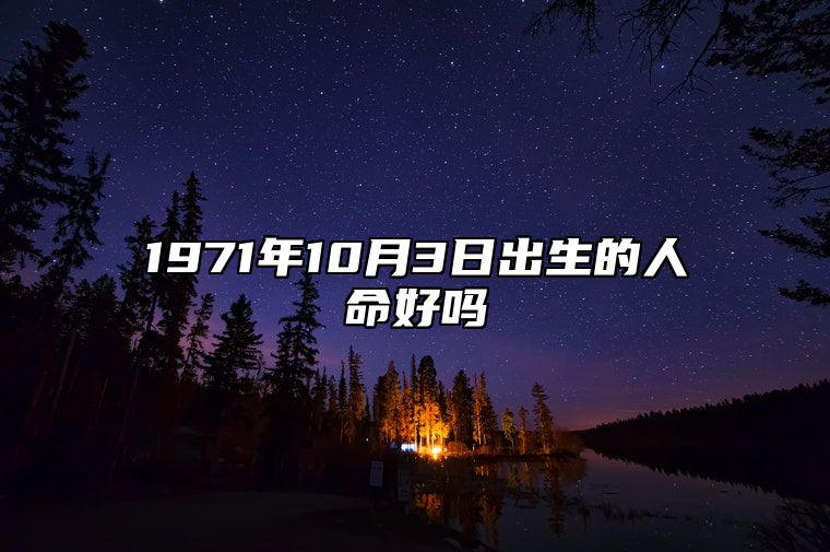 1971年10月3日出生的人命好吗 生辰八字、事业财运解析