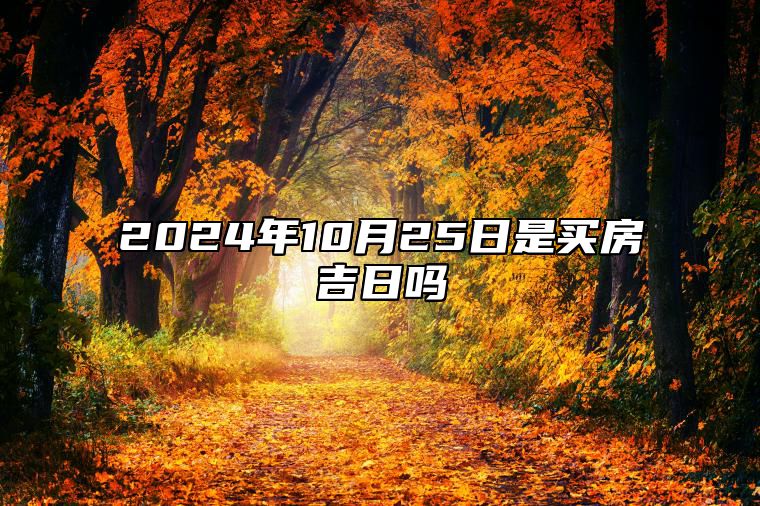 2024年10月25日是买房吉日吗 今日黄历查询详解