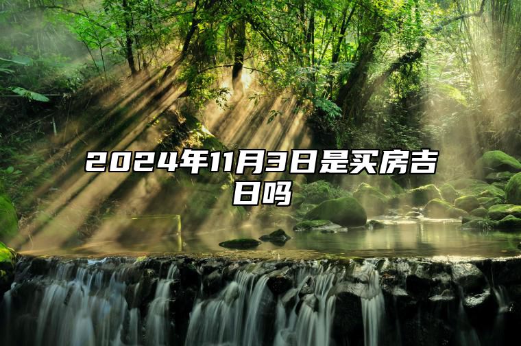 2024年11月3日是买房吉日吗 今日黄道吉日查询