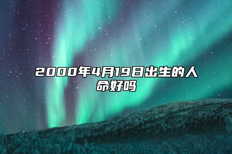 2000年4月19日出生的人命好吗 生辰八字五行解析