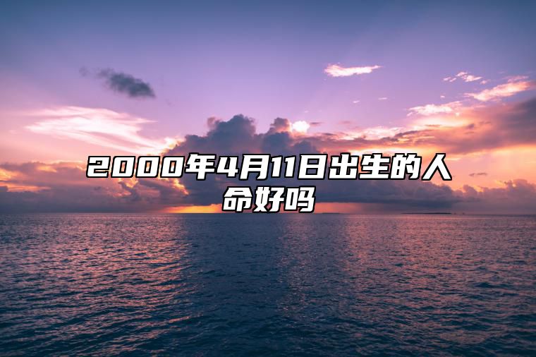 2000年4月11日出生的人命好吗 事业财运_发展_婚姻详解