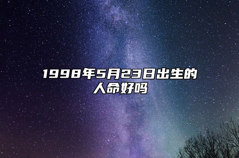 1998年5月23日出生的人命好吗 是什么命,五行缺什么