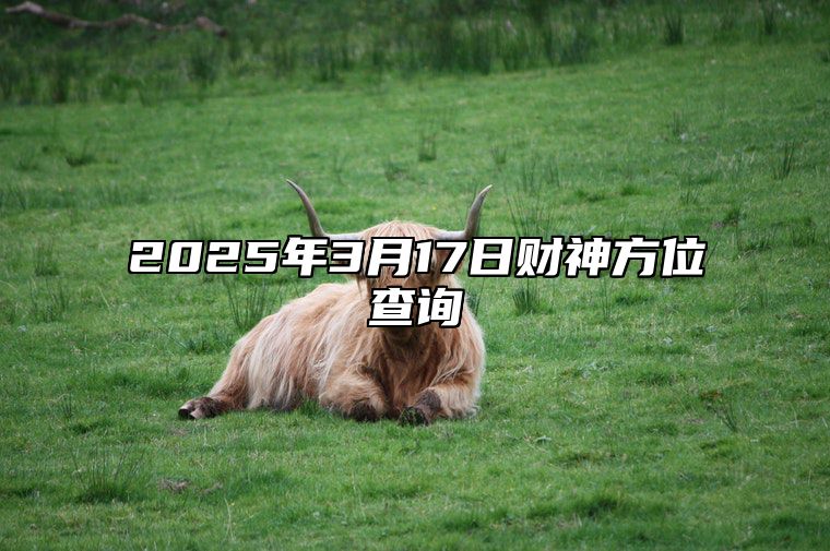 2025年3月17日财神方位查询 适合的黄道吉日